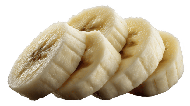 Sliced Banana Pieces on Transparent Background Fresh Fruit Healthy Snack png