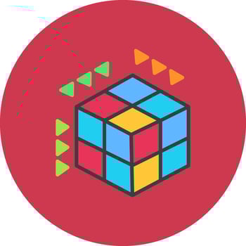 Dimension Bright Grid Object vector