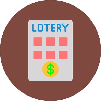 Lottery Isometric Icon Unit vector