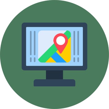 Map Colorful UI Mark vector