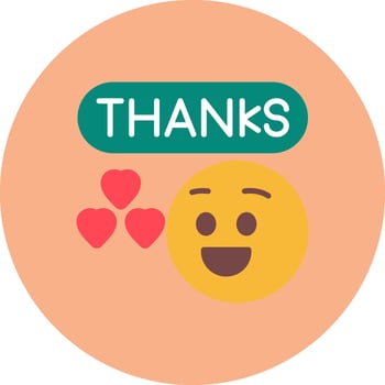 Thank You Geometric Badge Mark vector