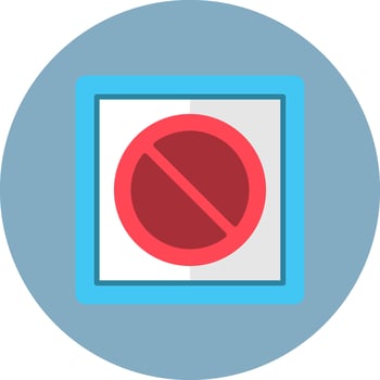 Prohibition Color Stroke Element vector