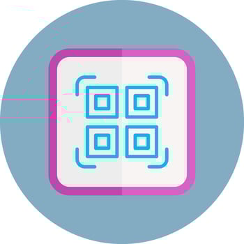 Qr Code Scan Sleek Shape Unit vector