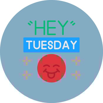 Tuesday Subtle Frame Sketch vector