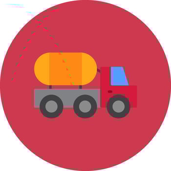 Tanker Truck Balanced Icon Badge vector