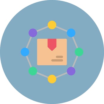 Network Flat Shape Mark vector