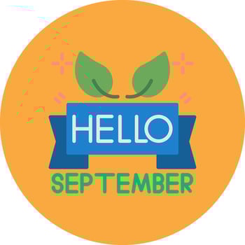 September Elegant Grid Object vector