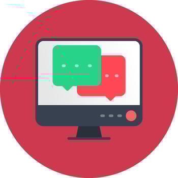 Chat Box Interactive Visual Piece vector