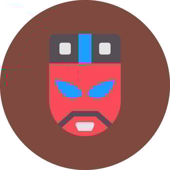 Mask Urban Grid Badge vector
