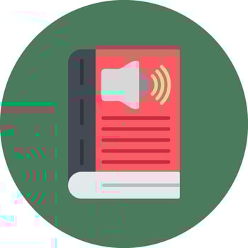 Audiobook Concept Line Badge vector