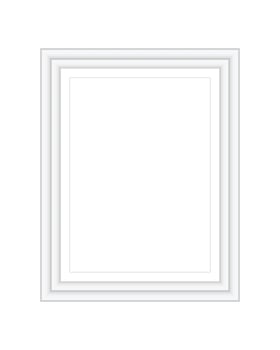 Realistic vertical frame mockup white empty square rectangle border blank poster on wooden wall background photo art presentation exhibition template in elegant interior room vector