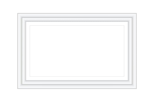 Realistic frame mockup black white empty modern square rectangle border blank poster on wooden wall background photo art presentation exhibition template in elegant interior room vector