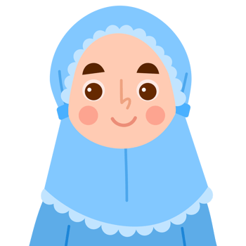 Illustration of a hijab girl character png