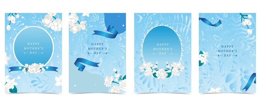 Mother's Day greeting card designs vector