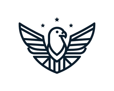 Modern eagle emblem graphic modern vector