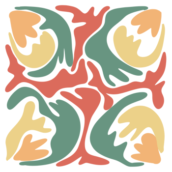 Retro Floral Abstract Symmetry Pattern png