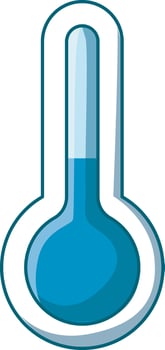 Thermometer for winter. Illustration of winter clip art icon for christmas decoration. vector