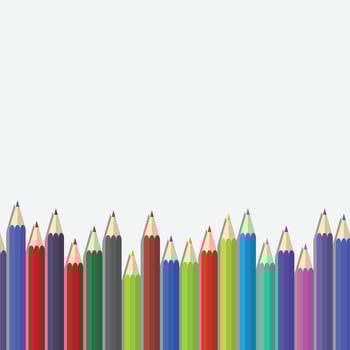 Back to school colored pencils design for educational background. illustration. vector