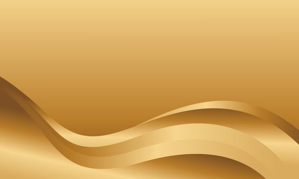 Elegant abstract gold wave background with metallic texture vector
