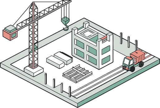 Unique Heavy Machinery Artwork Perfect for Engineering Campaigns and Industrial Awareness Projects vector