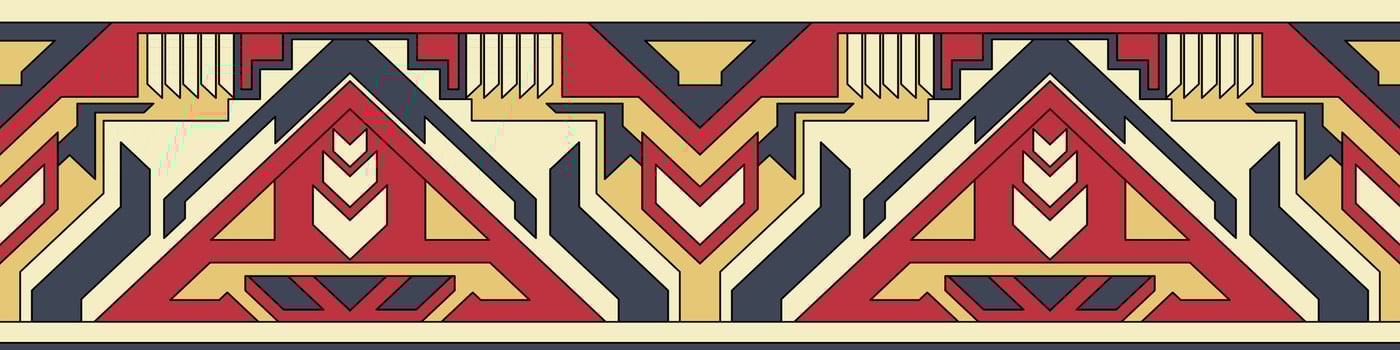 Colorful geometric art deco pattern vector