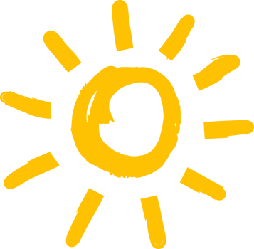 Sun line drawing png