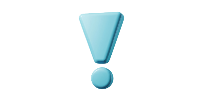 3D Blue Exclamation Mark. Symbol Of Alert, Attention, And Emphasis In Communication Isolated On Transparent Background png