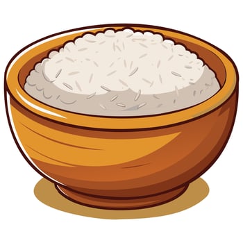 Delicious Rice Bowl Graphics vector