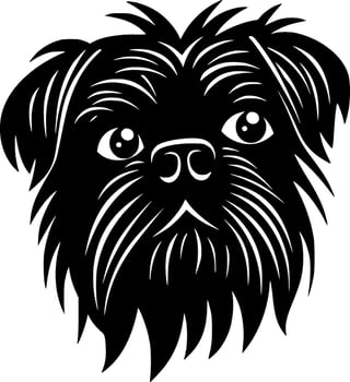 Premium Affenpinscher Design Minimalist Flat Logo for T-Shirt, Mug and More - High-Quality Print vector