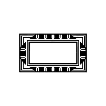Art Deco Frame, Geometric , Elegant Border, Vintage Style, Minimalist Composition vector