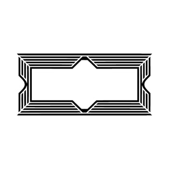 Geometric Deco Frame, Minimalist , Elegant Border - Linear, Vintage vector