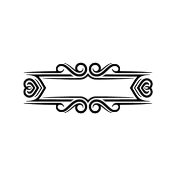 Elegant Ornamental Border, Vintage Element - Swirls vector