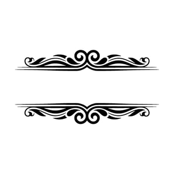 Elegant Decorative Divider, Vintage Scroll - Swirl vector
