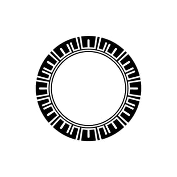 Geometric Circle Frame, Minimalist , Circular Motif - Flat vector