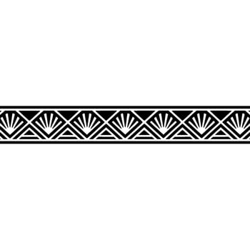 Art Deco Fan Border Geometric Elegance vector