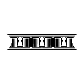 Geometric Temple Border, Classic , Minimalist Ornamentation vector