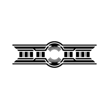 Geometric Zenith Minimalist Emblem of Precision and Symmetry vector