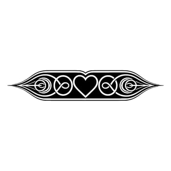 Celtic Heart Infinity Ornament, Elegant vector