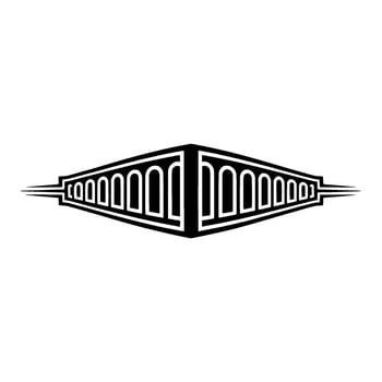 Geometric Speed Emblem, Retro , Dynamic Motion vector
