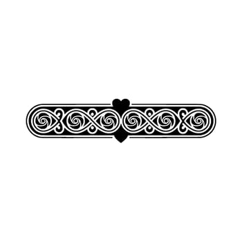 Intricate Celtic Border, Romantic Heart Accent vector