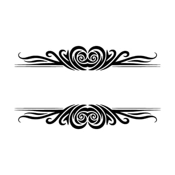 Elegant Tribal Border, Decorative Element, Vintage - Swirls vector