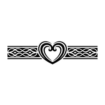 Celtic Heart Border, Intricate , Symbolic Ornamentation - Ornament vector