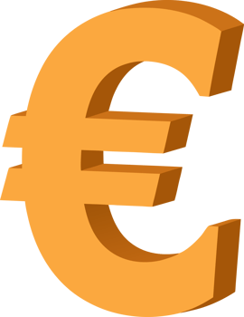 3D Euro Sign Representation in Finance and Economy Context for Illustrating Monetary Concepts and European Economic Symbols png