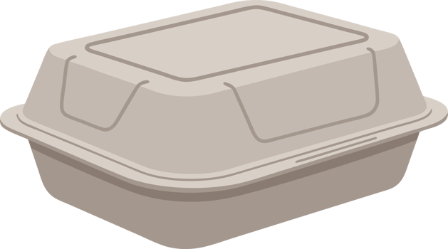 Eco-Friendly Disposable Takeout Container for Meals Sustainable Packaging Solution for Food Delivery and Takeout Services png
