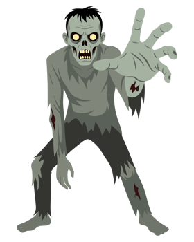 Eerie Undead Zombie Reaching Out with Spooky Glow Eyes, Capturing the Essence of Horror and Fear for Dark Fantasy Themes png
