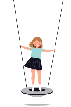 Joyful Young Girl Having Fun on Swing in Playground During Summer Recreation Outdoors png