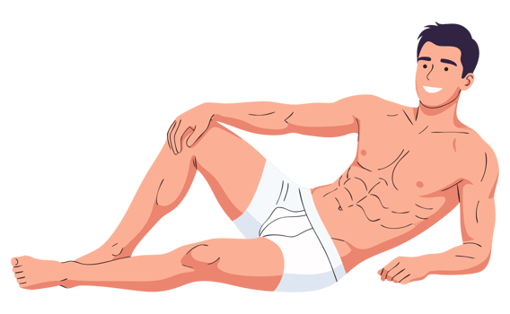 Muscular Man Posing in a Healthy and Attractive Manner to Showcase a Fit Lifestyle and Promote Body Positivity and Well-Being png