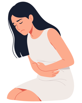 Woman Experiencing Discomfort and Nausea During Morning Sickness in Pregnancy, Illustrating Challenges Faced by Expecting Mothers png