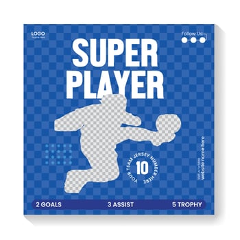 Soccer sports tournament banner flyer for social media post vector