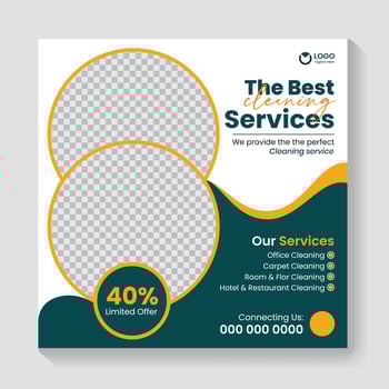Cleaning Services Offering 40% Discount vector